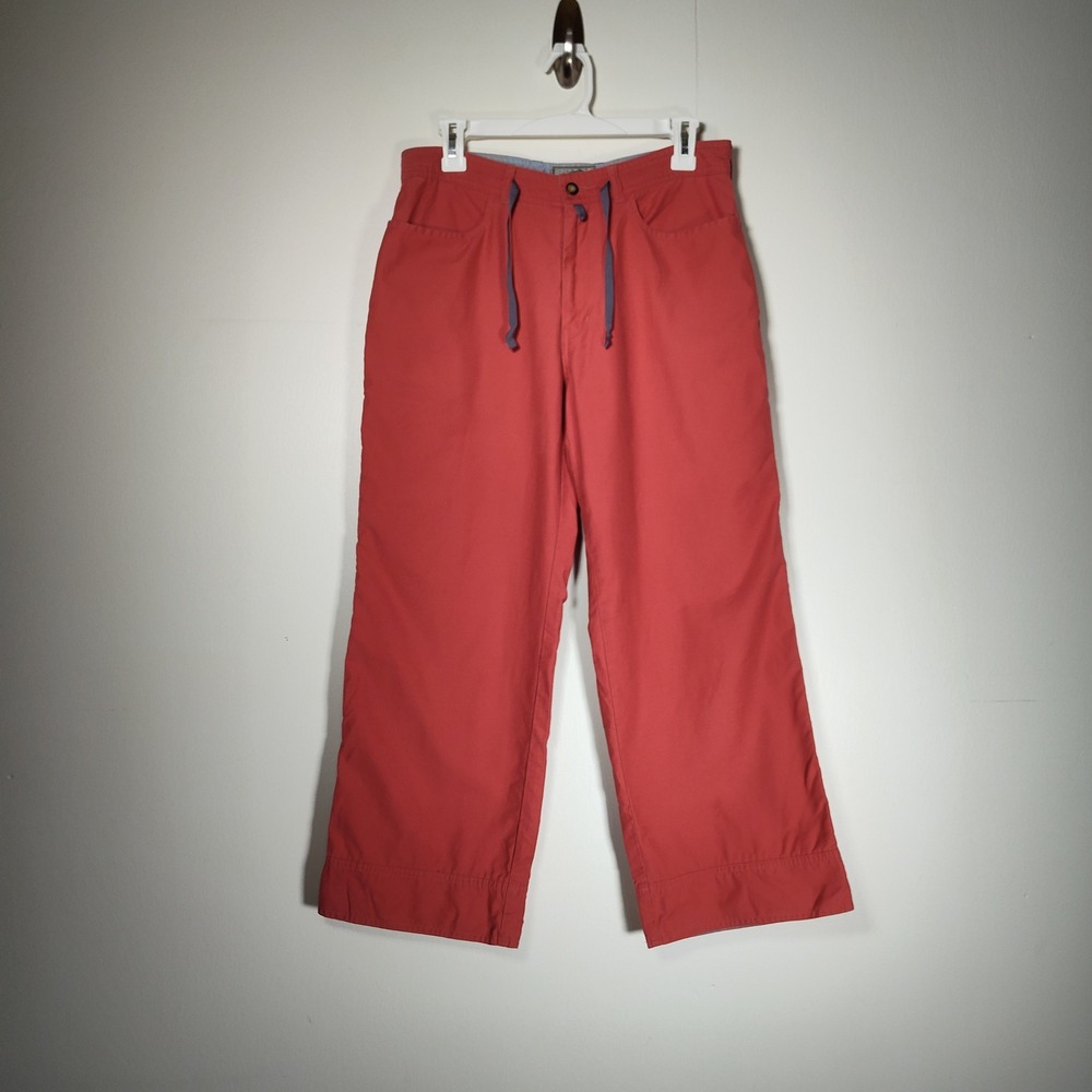 Horny Toad Womens Terracotta Red Straight Leg Cropped Hiking Pants Cotton Size 6